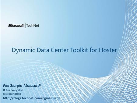 Dynamic Data Center Toolkit for Hoster