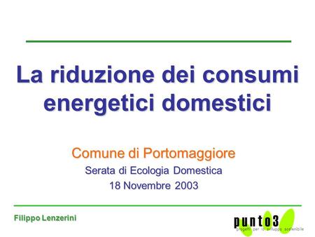 La riduzione dei consumi energetici domestici