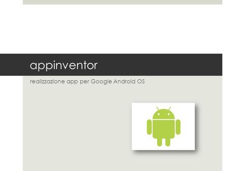 realizzazione app per Google Android OS
