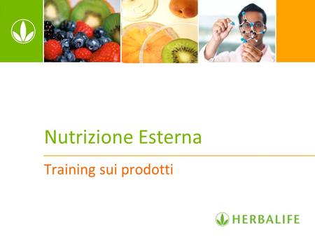 Nutrizione Esterna Training sui prodotti.