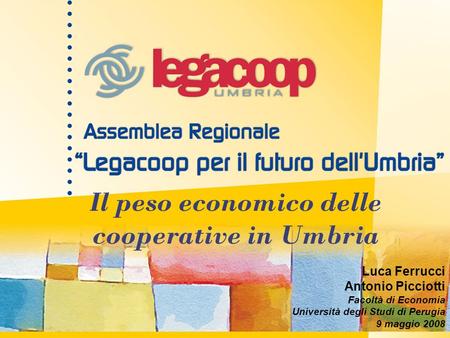 Il peso economico delle cooperative in Umbria