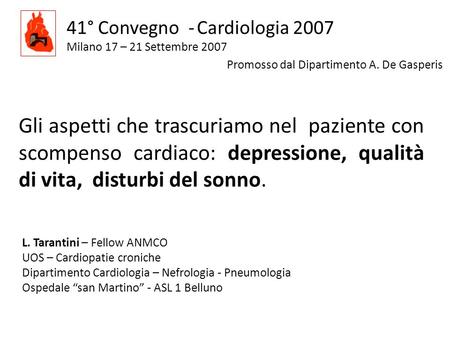 41° Convegno  - Cardiologia 2007