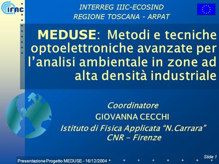 Istituto di Fisica Applicata “N.Carrara” CNR - Firenze