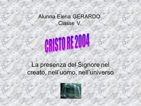 Alunna Elena GERARDO Classe V