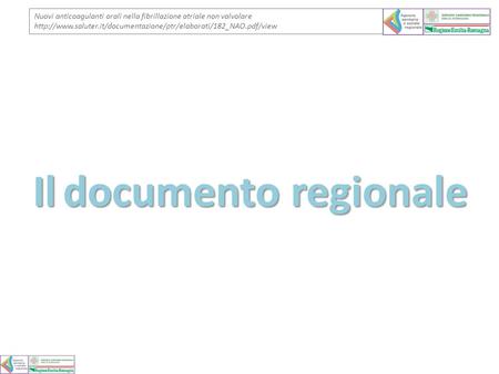 Il documento regionale