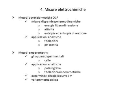 4. Misure elettrochimiche