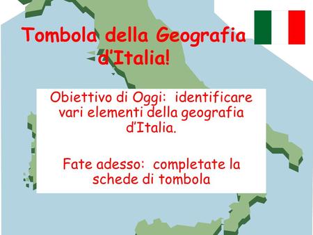 Tombola della Geografia d’Italia!