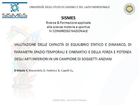 UNIVERSITÀ DEGLI STUDI DI CASSINO E DEL LAZIO MERIDIONALE