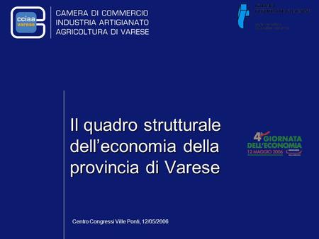 Centro Congressi Ville Ponti, 12/05/2006 Il quadro strutturale delleconomia della provincia di Varese.