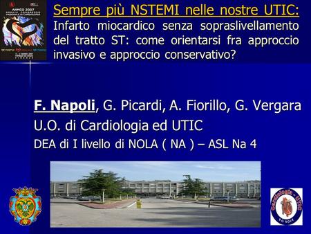 F. Napoli, G. Picardi, A. Fiorillo, G. Vergara
