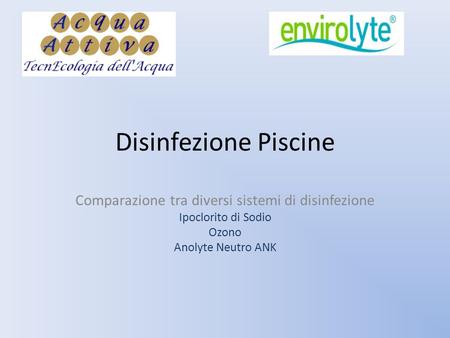 Comparazione tra diversi sistemi di disinfezione