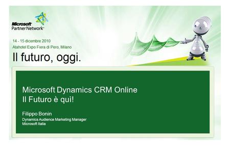 Microsoft Dynamics CRM Online Il Futuro è quì!