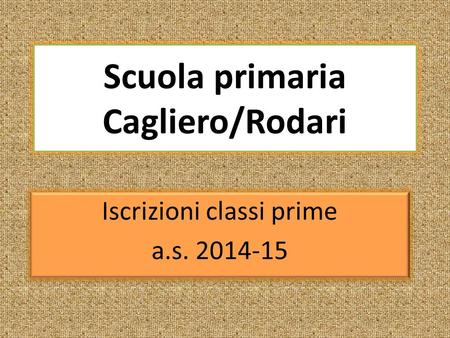 Scuola primaria Cagliero/Rodari