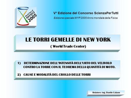 LE TORRI GEMELLE DI NEW YORK