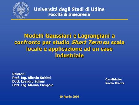 Università degli Studi di Udine