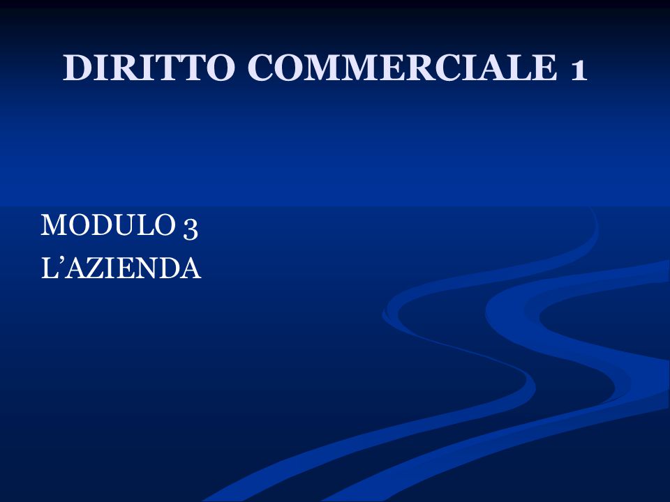 Diritto commerciale 1