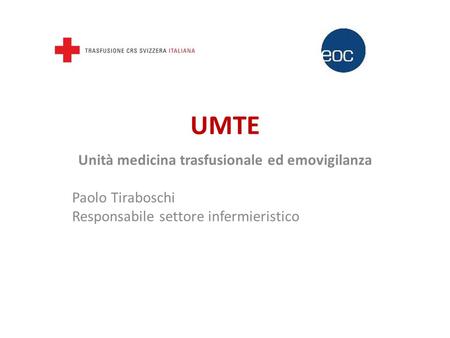 Unità medicina trasfusionale ed emovigilanza