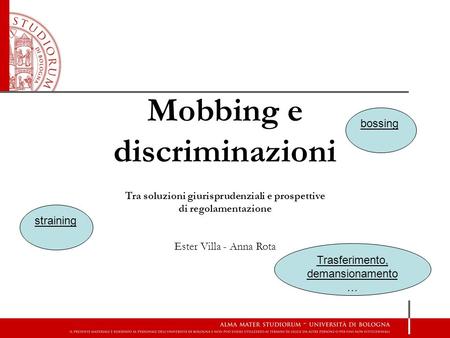 Mobbing e discriminazioni