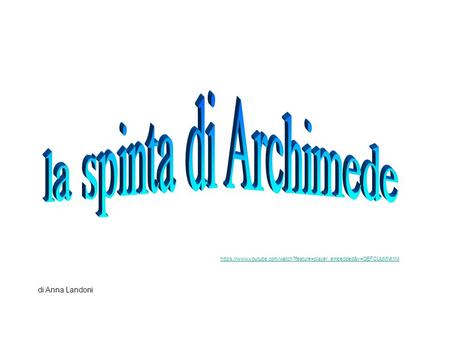 la spinta di Archimede di Anna Landoni