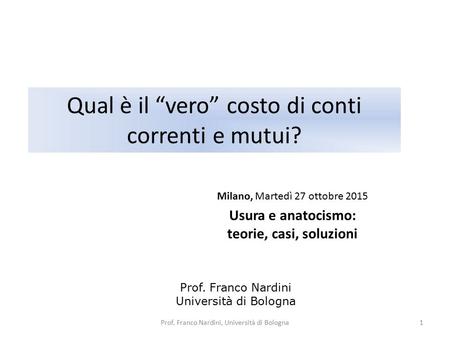 Usura e anatocismo: teorie, casi, soluzioni