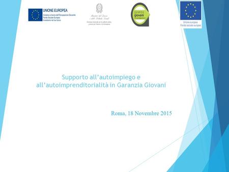 Supporto all’autoimpiego e all’autoimprenditorialità in Garanzia Giovani Roma, 18 Novembre 2015.