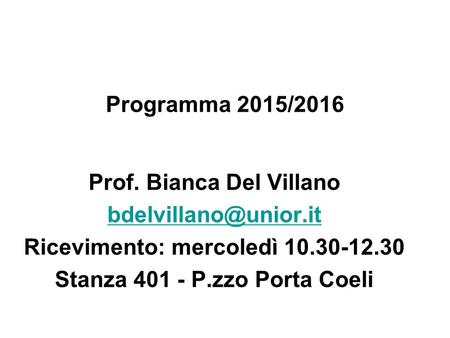 Prof. Bianca Del Villano
