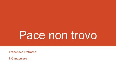 Francesco Petrarca Il Canzoniere