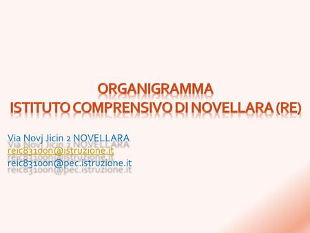 Organigramma ISTITUTO COMPRENSIVO DI NOVELLARA (re)