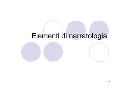 Elementi di narratologia