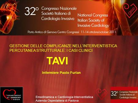TAVI Infermiere Paolo Furlan Emodinamica e Cardiologia Interventistica