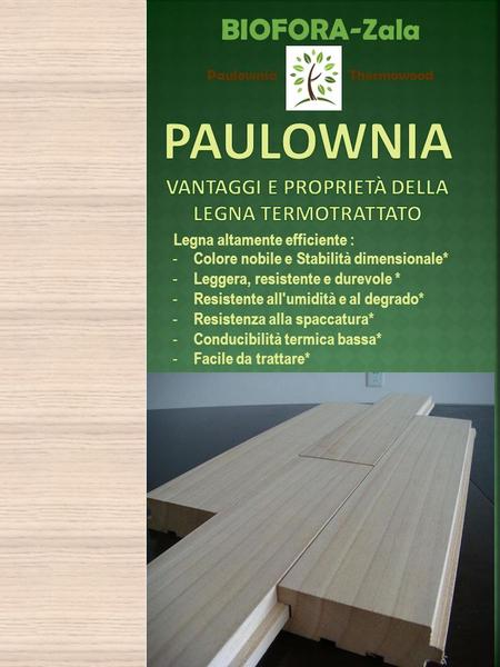 Paulownia Vantaggi e proprietà DELLA LEGNA termotrattAto