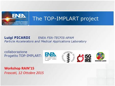 The TOP-IMPLART project