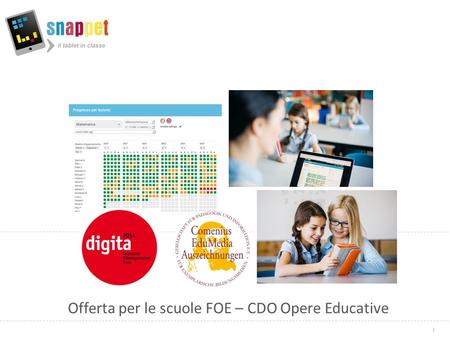 1 Offerta per le scuole FOE – CDO Opere Educative.