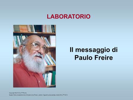 Il messaggio di Paulo Freire