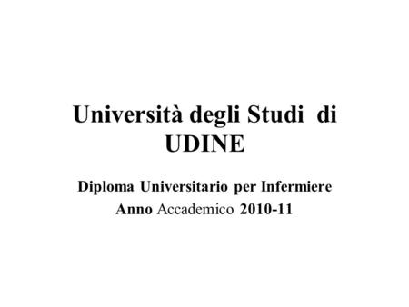 Università degli Studi di UDINE