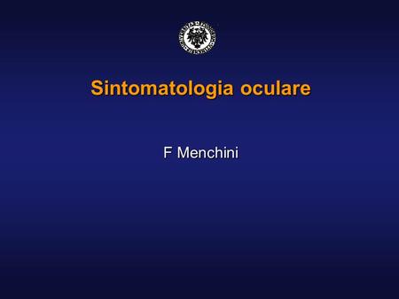 Sintomatologia oculare