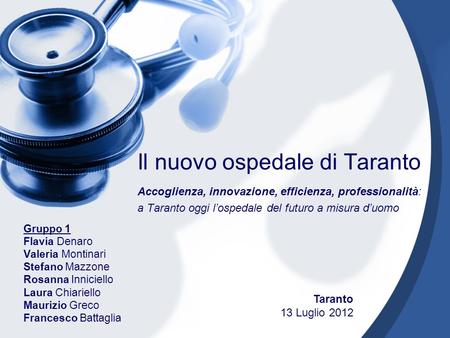 Il nuovo ospedale di Taranto