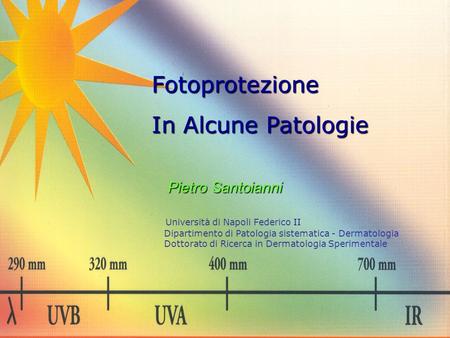 Fotoprotezione In Alcune Patologie Pietro Santoianni