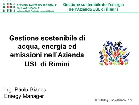 Ing. Paolo Bianco Energy Manager
