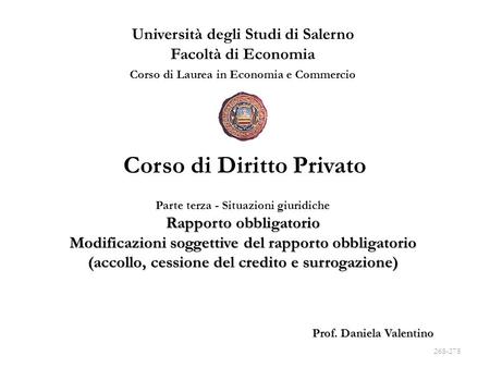 Corso di Diritto Privato