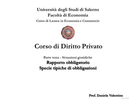 Corso di Diritto Privato