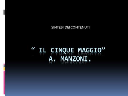 SINTESI DEI CONTENUTI. ODE : NOME DI ORIGINE GRECA CHE SIGNIFICA CANTO È UN COMPONIMENTO POETICO DI CONTENUTO PROFONDO E NOBILE. VIENE USATA DA ALCUNI.