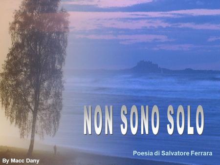 NON SONO SOLO Poesia di Salvatore Ferrara By Macc Dany.