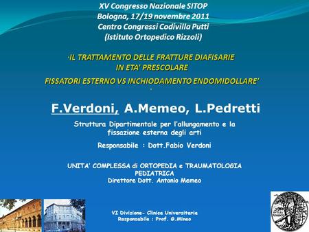 F.Verdoni, A.Memeo, L.Pedretti