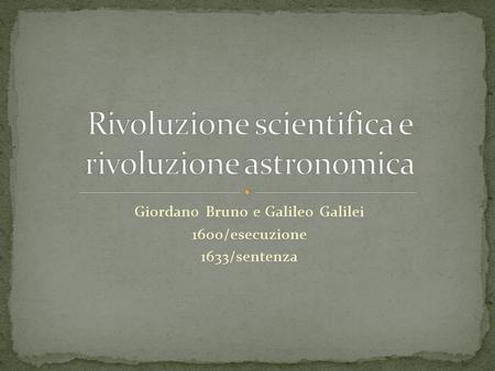 Rivoluzione scientifica e rivoluzione astronomica
