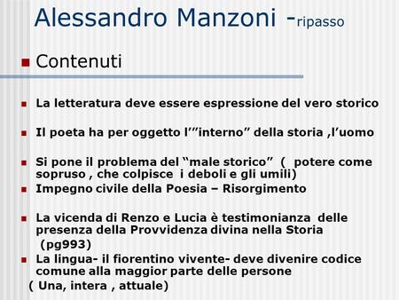 Alessandro Manzoni -ripasso