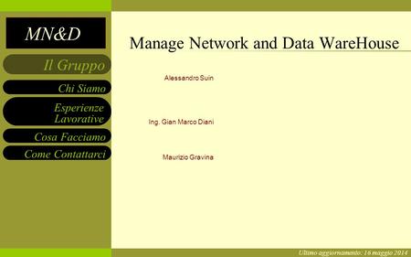 Manage Network and Data WareHouse