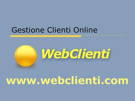 Gestione Clienti Online