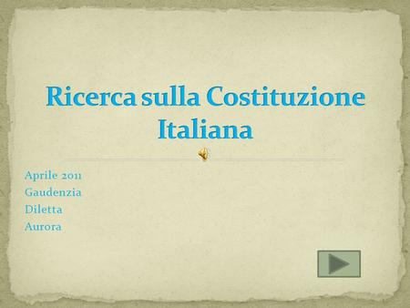Ricerca sulla Costituzione Italiana