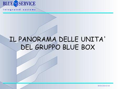 IL PANORAMA DELLE UNITA' DEL GRUPPO BLUE BOX